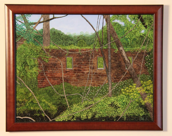 "Mill House Ruins" Original Oil Painting
